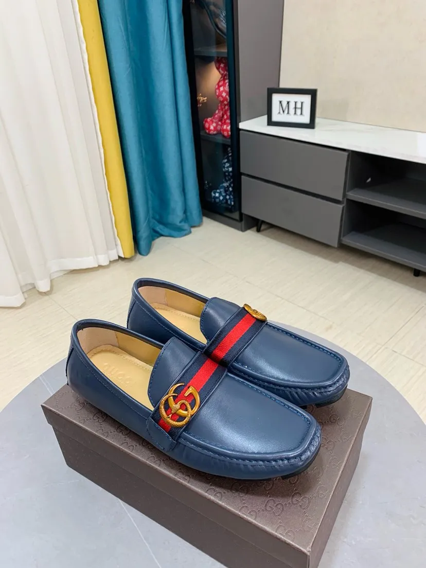 Men's men's shoes 💰458🌹🌹 Comes with packaging [GUCCI Gucci] original men's casual beanie shoes, original Italian imported special material cowhide embossing➕real first-layer sheepskin lining; equipped with precision stitching to highlight low-key luxury. The comfortable sole design maximizes the comfort and anti-slip properties of the shoe. The shoe shape is dignified and the low-key charm is not concealed! Natural and free new urbanism, code number: 38-44
